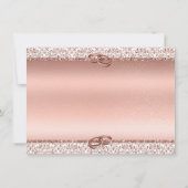 Invitation Rose Gold Parties scintillant Serez-Vous Ma Brides (Dos)