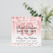 Invitation Rose Gold Parties scintillant String Lights Sweet  (Debout devant)