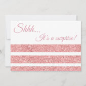 Invitation Rose Gold Parties scintillant Surprise 50e anniver (Dos)