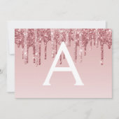 Invitation Rose Gold Parties scintillant Sweet 16 Enregistrer (Devant)