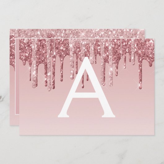 Invitation Rose Gold Parties scintillant Sweet 16 Enregistrer (Devant / Derrière)