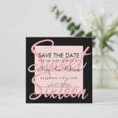 Invitation Rose Gold Parties scintillant Sweet 16 Enregistrer (Debout devant)
