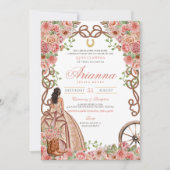 Invitation Rose Gold Pays Western Charro Quinceanera (Devant)
