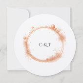 Invitation Rose Gold Pearls Modern Elegant Wedding  (Dos)