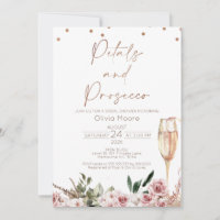 Rose Gold Petals Prosecco Boho Fête des mariées