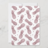 Invitation Rose Gold Pineapples nuptiale (Dos)