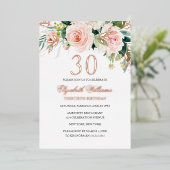 Invitation rose Gold Pink Blush 30e Anniversaire F (Debout devant)