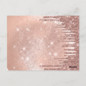 Invitation rose gold pour fête d'anniversaire 16 a (Dos)
