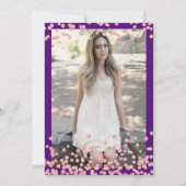 Invitation Rose Gold Purple Confetti Photo Sweet 16 (Dos)