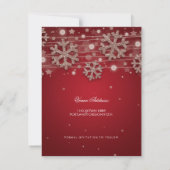 Invitation Rose Gold Red 30th Birthday Save Date Winter (Dos)