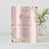 Invitation Rose Gold, Rose 60e anniversaire (Debout devant)