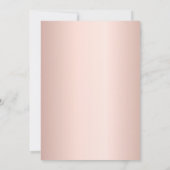 Invitation rose gold rose confetti pour 85e anniversaire (Dos)