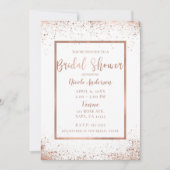 Invitation Rose Gold Rose Glam Moderne Chic Mariage (Devant)