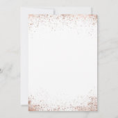 Invitation Rose Gold Rose Glam Moderne Chic Mariage (Dos)