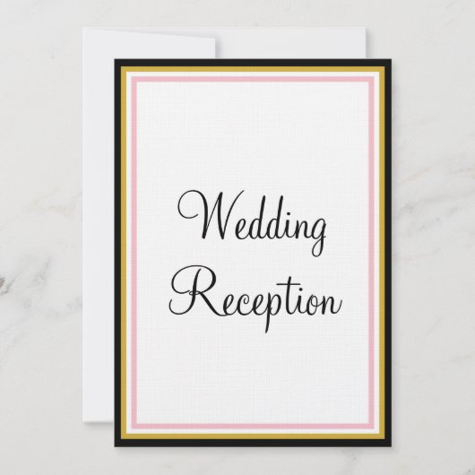 Invitation Rose Gold Rose Monogramme Réception de Mariage (Devant)