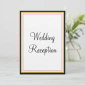 Invitation Rose Gold Rose Monogramme Réception de Mariage (Debout devant)