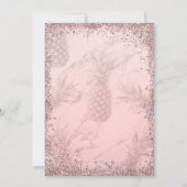 Invitation Rose Gold Rose Pailleté Engagement Goyave (Dos)