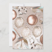 Invitation Rose Gold Rose Parties scintillant Ballons fête d' (Dos)