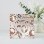 Invitation Rose Gold Rose & Parties scintillant Balloons Swee (Debout devant)