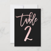 Invitation Rose Gold Rose Pink Foil Script moderne Tableau Nu (Devant)