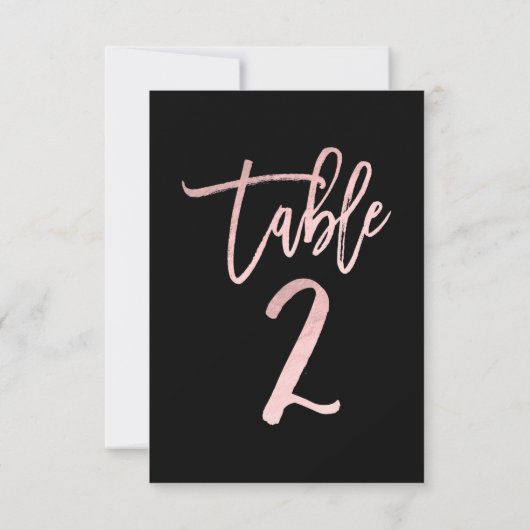 Invitation Rose Gold Rose Pink Foil Script moderne Tableau Nu (Dos)