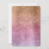 Invitation Rose Gold rose pourpre Éperche Anniversaire (Dos)