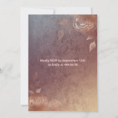 Invitation Rose Gold roses paillettes tendance robe Quinceañe (Dos)