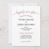 Invitation Rose Gold Script Moderne Mariage Heureux À Tout Ja (Devant)