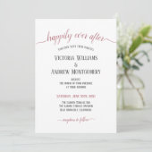 Invitation Rose Gold Script Moderne Mariage Heureux À Tout Ja (Debout devant)