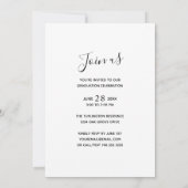 Invitation Rose Gold Script superposition Photo Graduation Pa (Dos)