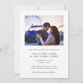 Invitation Rose Gold Script Vellum Look Photo Enregistrer la (Dos)