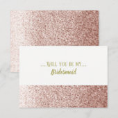 Invitation Rose Gold Serez-Vous Ma Femme D'Accueil (Devant / Derrière)