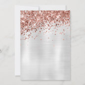 Invitation Rose Gold Silver Dirty 30 Trente Anniversaire (Dos)