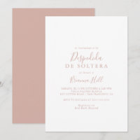 Rose Gold Simple Minimaliste Fête des mariées espa