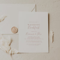 Rose Gold Simple Minimaliste Mariage Petit-déjeune