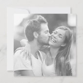 Invitation Rose Gold Simple Script Modern Photo Mariage (Dos)