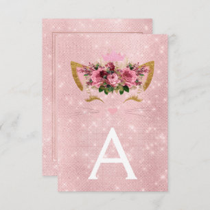 Invitation Rose Gold Sparkle Kitty Sweet sixteen