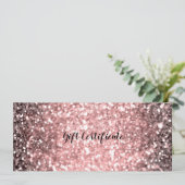 Invitation Rose Gold Sparkle Lights Sparkly chèque cadeau (Debout devant)