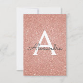 Invitation Rose Gold Sparkle Parties scintillant 50e fête d'a (Devant)