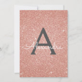 Invitation Rose Gold Sparkle Parties scintillant Baby shower  (Devant)