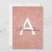 Invitation Rose Gold Sparkle Parties scintillant Baby Sprinkl (Devant)