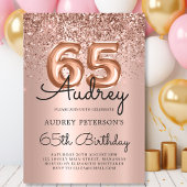Invitation Rose Gold Sparkle Parties scintillant Balloon 65e