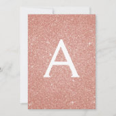 Invitation Rose Gold Sparkle Parties scintillant Baptême Invi (Devant)