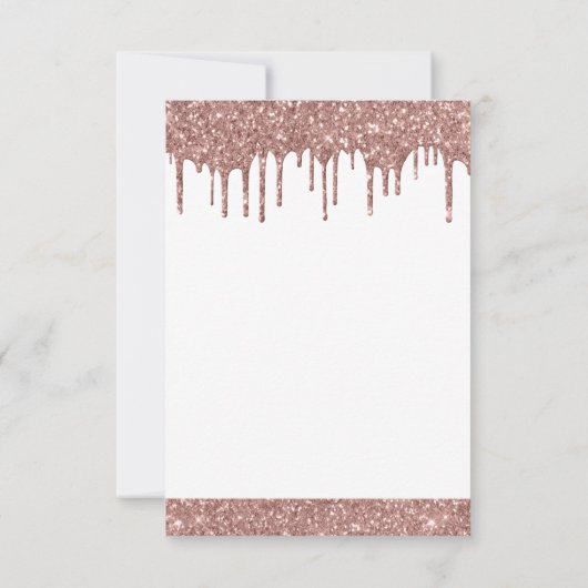 Invitation Rose Gold Sparkle Parties scintillant Sweet 16 Enr (Dos)