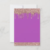 Invitation Rose Gold Sparkle Parties scintillant Sweet 16 Enr (Dos)
