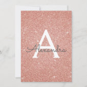 Invitation Rose Gold Sparkle Parties scintillant Sweet sixtee (Devant)
