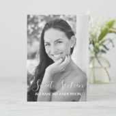 Invitation Rose Gold Sparkle Parties scintillant Sweet sixtee (Debout devant)