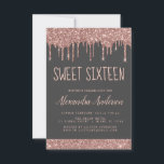 Invitation Rose Gold Sparkle Parties scintillant Sweet sixtee<br><div class="desc">Rose Bleu - Rose Or et gris Charbon Déchirer Parties scintillant Douce 16 Anniversaire Invitation de fête. C'est la parfaite Invitation d'anniversaire de Sweet sixteen pour un Rose moderne Gold et Blush Sparkle rose Parties scintillant Fille Étincelle Fête d'anniversaire. Veuillez contacter le concepteur pour les articles customisés correspondants.</div>