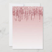 Invitation Rose Gold Sparkle Parties scintillant Tout âge Ann (Dos)