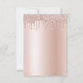 Invitation Rose Gold Sparkle Parties scintillant Tout âge Ann (Dos)